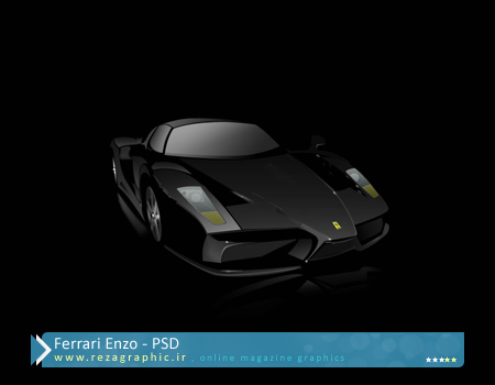 طرح لایه باز ماشین فراری انزو - Ferrari Enzo PSD | رضاگرافیک
